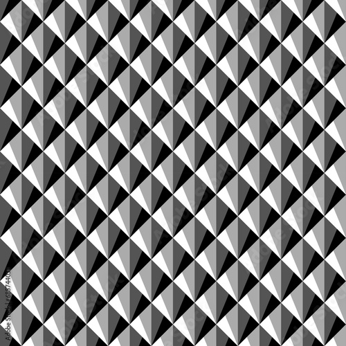 Mini interlocking triangles tessellation background. Repeated scallops. Fish scale. Seamless surface pattern design with scales. Modern japanese motif. Repeat scallop. Squama. Vector image for print.
