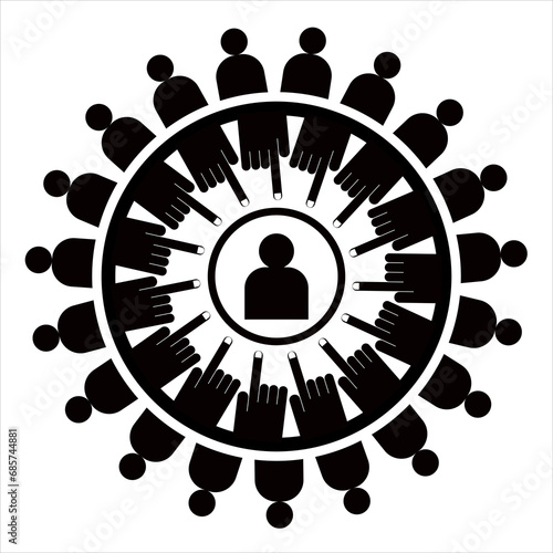Illustration of people choosing a leader through election