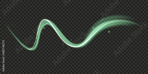 Light green Twirl. Curve light effect of green line. Luminous green circle. Light green pedistal, podium, platform, table. Vector PNG. Vector illustration
