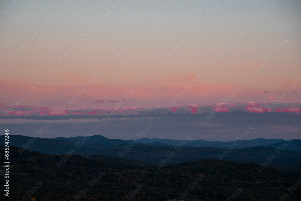 Sunset over the white mountains New Hampshire Sunset over the white mountains New Hampshire