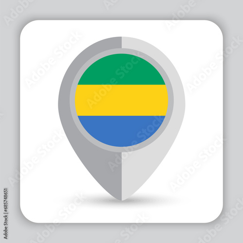 Gabon Flag Pin Map Icon Free Download Gabon Flag Pin Map Icon - GFXLoad