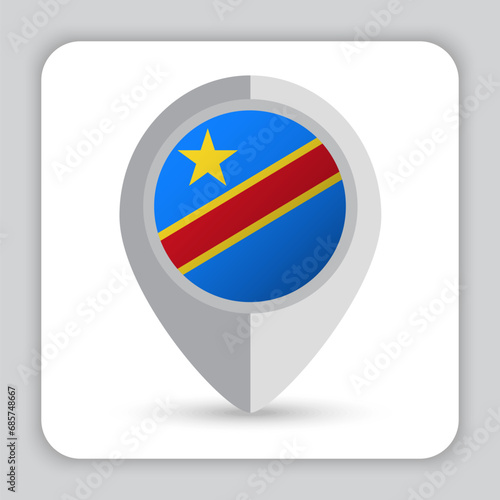 Democratic Republic of the Congo Flag Pin Map Icon Free Download Democratic Republic of the Congo Flag Pin Map Icon - GFXLoad