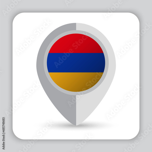 Armenia Flag Pin Map Icon Free Download Armenia Flag Pin Map Icon - GFXLoad