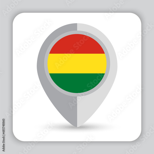 Bolivia Flag Pin Map Icon Free Download Bolivia Flag Pin Map Icon - GFXLoad