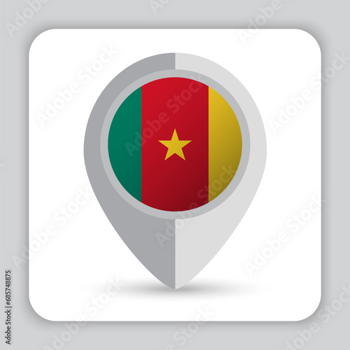 Cameroon Flag Pin Map Icon Free Download Cameroon Flag Pin Map Icon - GFXLoad