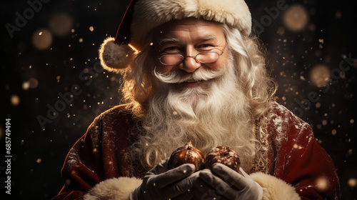 Happy Santa Clause .smiling santaclause ,merry christmas,ai generative ,AI photo
