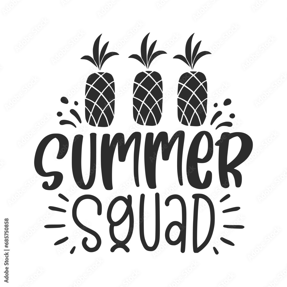 Summer Lettering Quotes. Funny season slogans. Isolated calligraphy quotes for travel agency, beach party. Great design for banner, postcard, print or poster. Vector