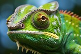 Beautiful chameleon, close-up