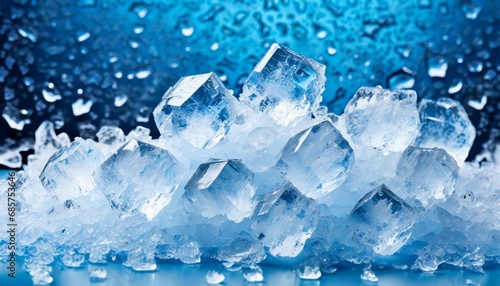 different crystals of ice