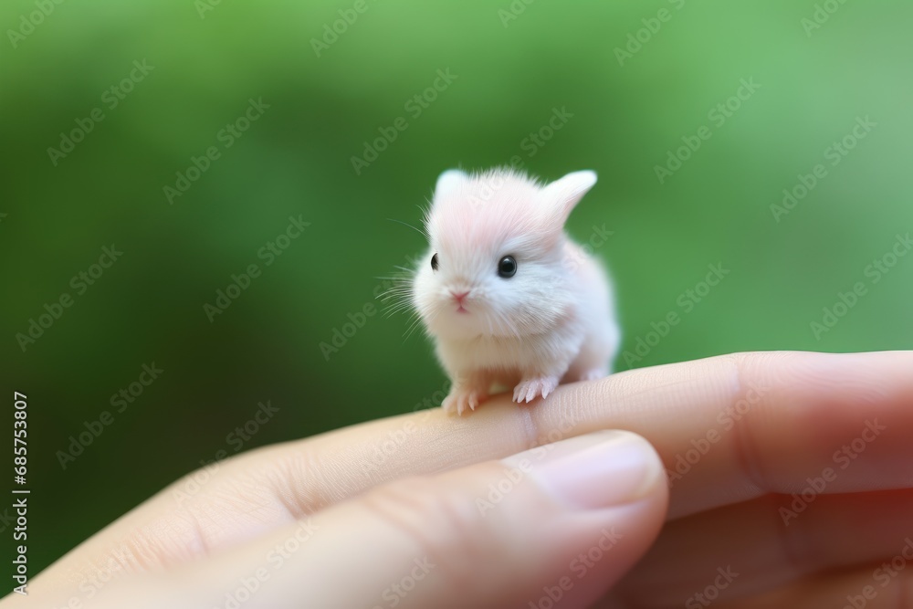 Tiny Cute baby rabbit. Happy pet sweet. Generate Ai Tiny Cute baby rabbit. Happy pet sweet. Generate Ai