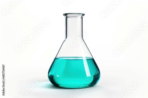 Transparent Laboratory flask. Glass test medical. Generate Ai