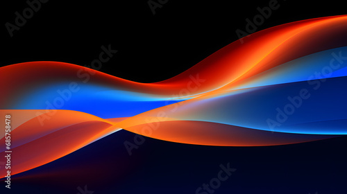 abstract background with colored glowing waves