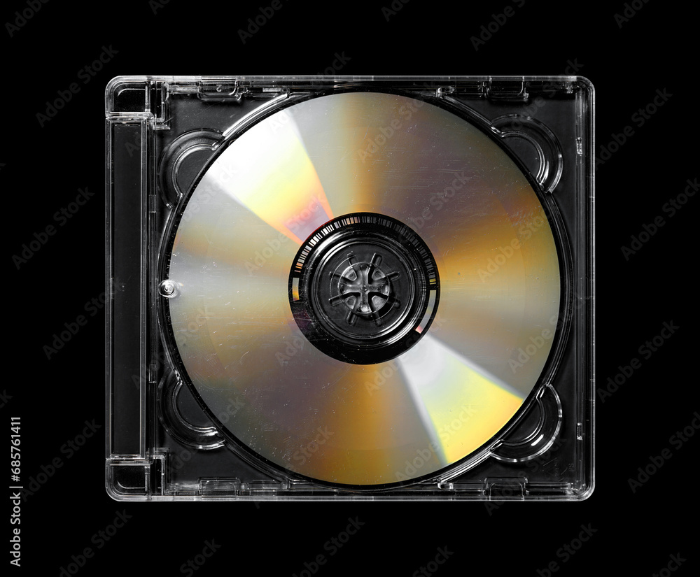 super jewel case with cd inside. cd box mockup template isolated Stock ...