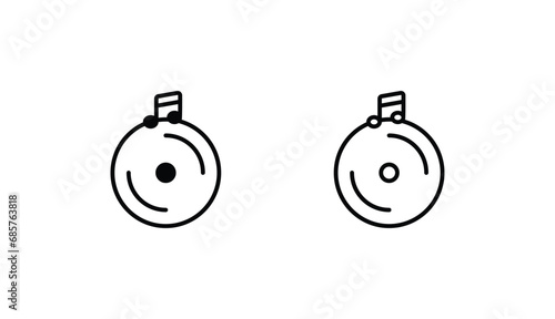 Compacty Disc icon design with white background stock illustration