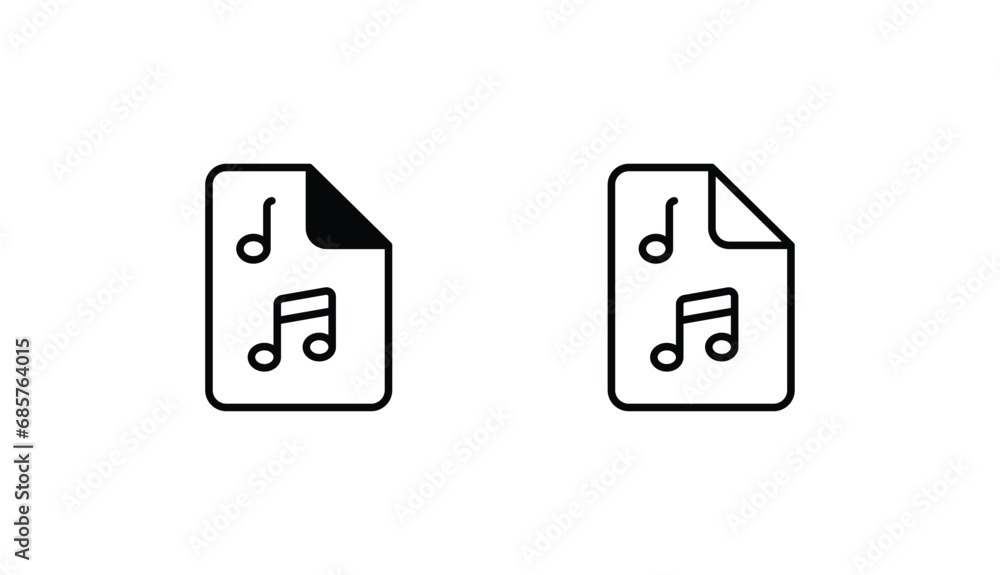 Music File icon design with white background stock illustration Music File icon design with white background stock illustration