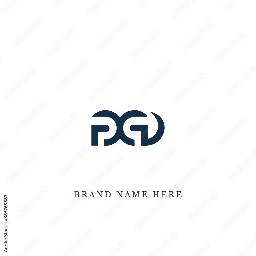 PGD logo. P G D design. White PGD letter. PGD, P G D letter logo design. Initial letter PGD linked circle uppercase monogram logo. P G D letter logo vector design. 