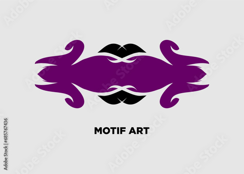 Vector illustration of symmetrical background art motif
