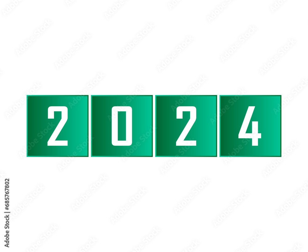 2024 Happy New Year Abstract Green Graphic Design Vector Logo Symbol Illustration 2024 Happy New Year Abstract Green Graphic Design Vector Logo Symbol Illustration