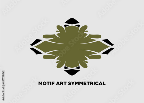 Vector illustration of symmetrical background art motif