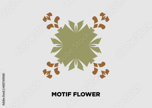 Vector illustration of mandala flower motif for background
