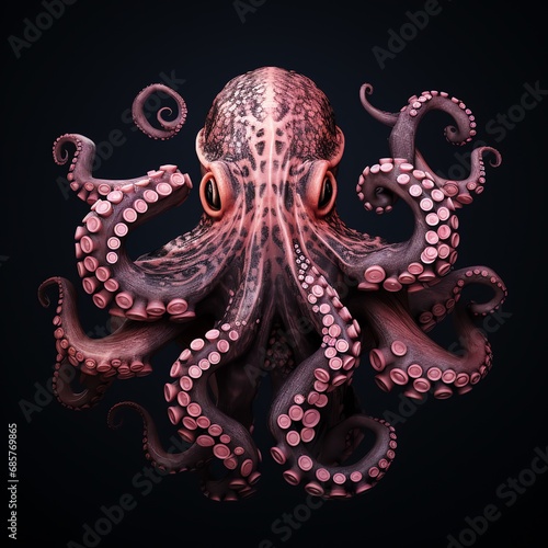 a close up of an octopus