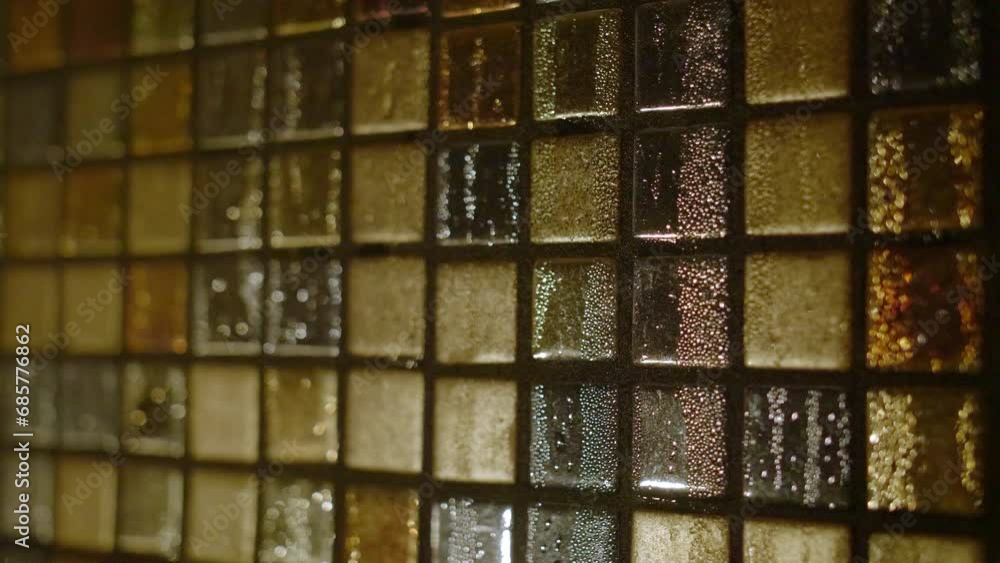Steam clouds enveloping a luxurious tiled spa close up on tiles Steam clouds enveloping a luxurious tiled spa close up on tiles