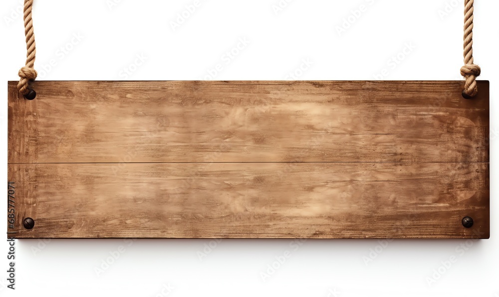 a wooden sign on a white background