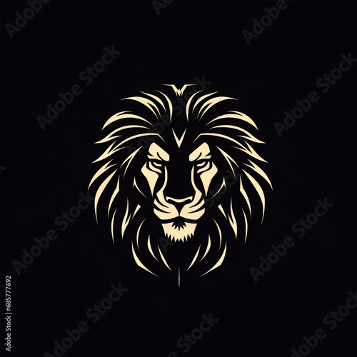 Ai Generated Art abstract lion head vector logo © M