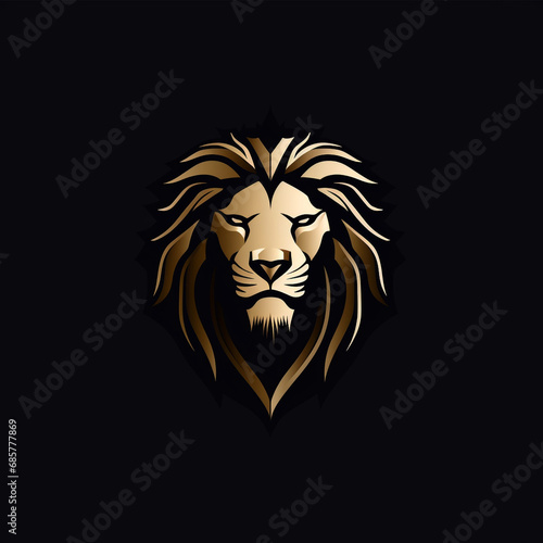 Ai Generated Art abstract lion head vector logo