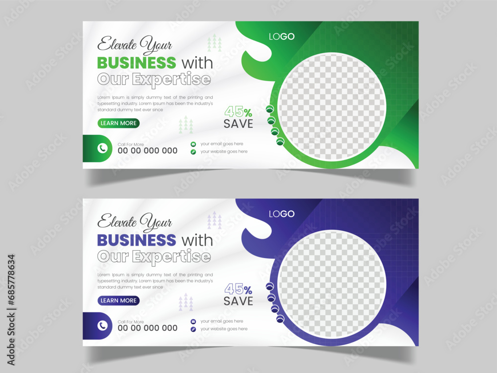 Corporate business facebook cover design template, Modern and minimalist facebook cover design template, Digital marketing facebook cover web banner template Corporate business facebook cover design template, Modern and minimalist facebook cover design template, Digital marketing facebook cover web banner template