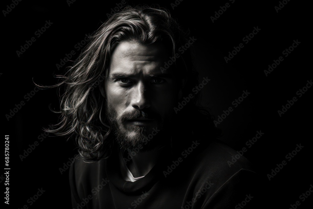 Dramatic close up black and white portrait of old homeless alcoholic man face depressed sick and lonely, Generative AI Dramatic close up black and white portrait of old homeless alcoholic man face depressed sick and lonely, Generative AI
