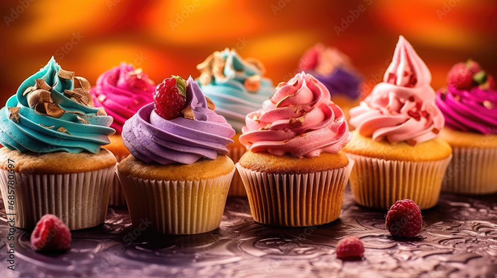 These colorful gourmet cupcakes look too good to eat
