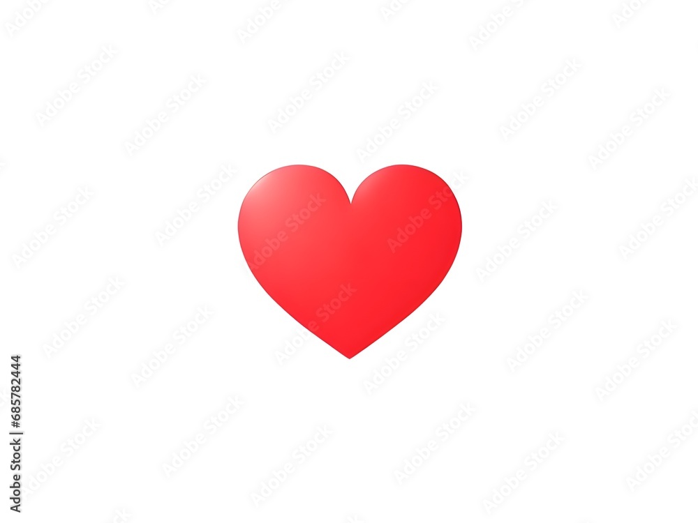 red heart isolated on white