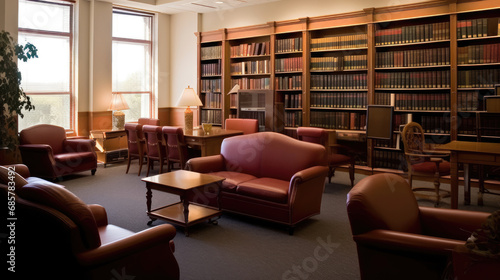 Vintage library room interior