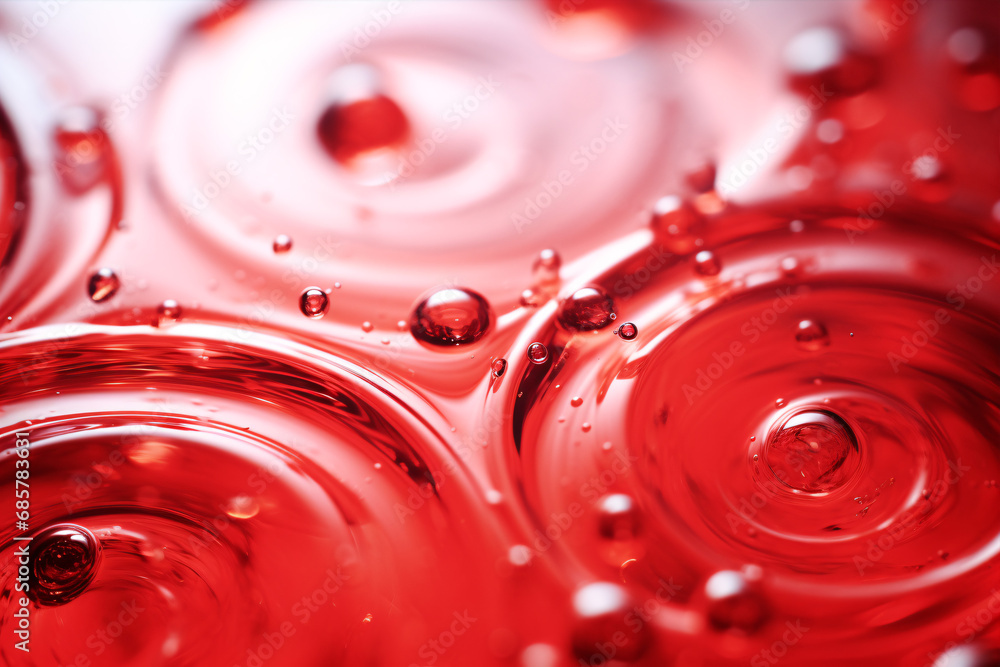 Fototapeta premium A circle of vivid, juicy, sound, wet air spiralling around a glaring vermillion glow.