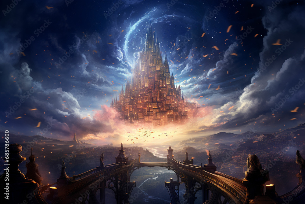 A magical book destroy the magical sky A magical book destroy the magical sky