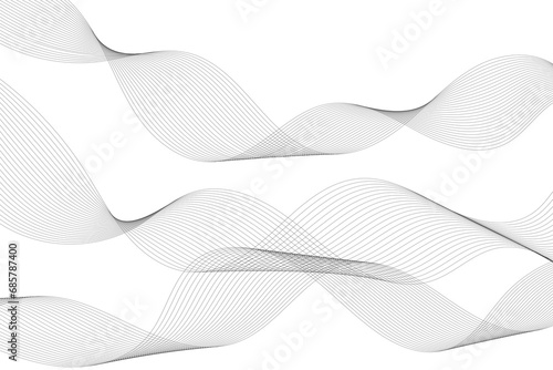Vector abstract background with dynamic blue waves, lines, and particles.