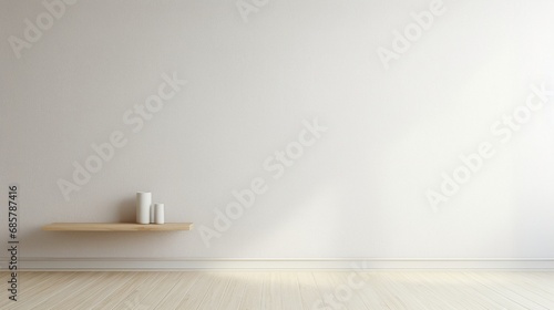 A minimalist plain white wall with subtle textured patterns, bathed in soft natural light.