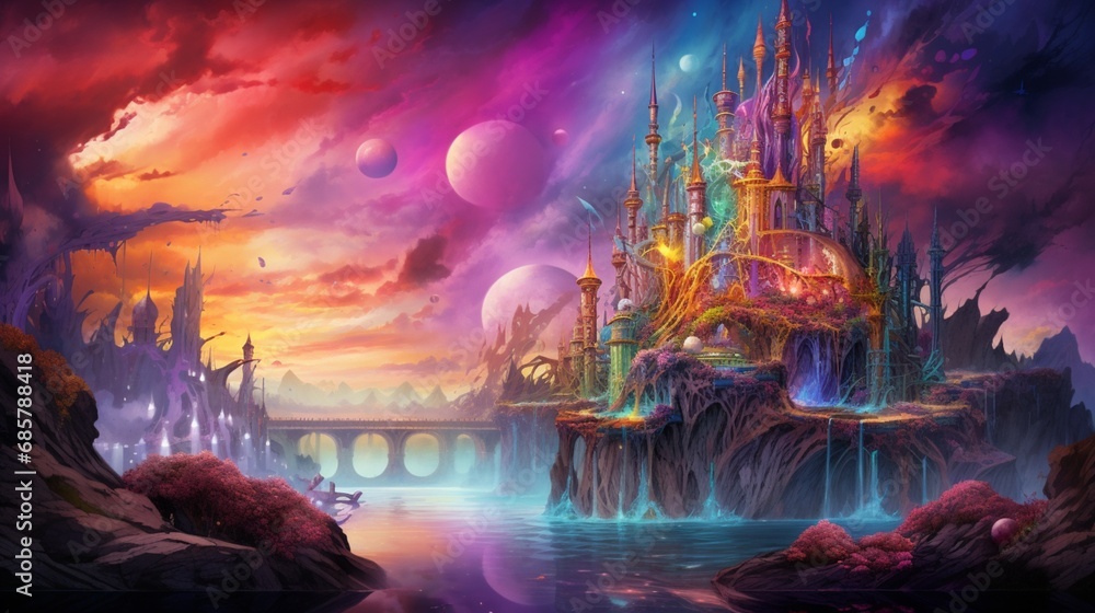 a captivating backdrop with a dynamic mix of colors that sparks the imagination.