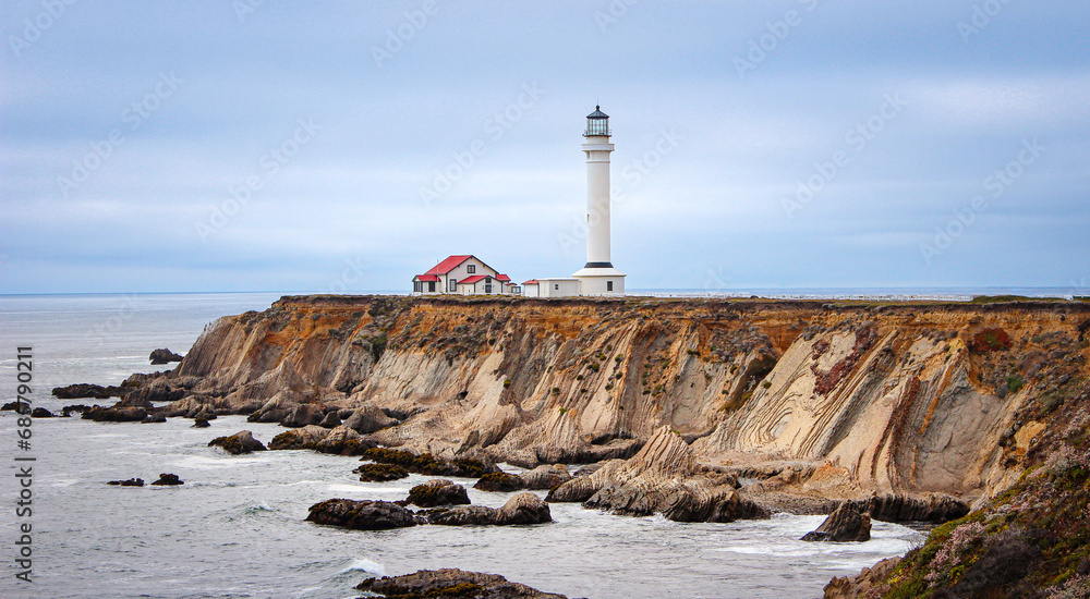 Lighthouse on the coast of California