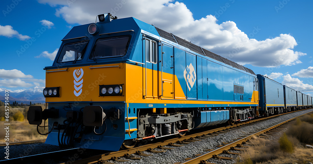 Fototapeta premium Tren de transporte de mercancias