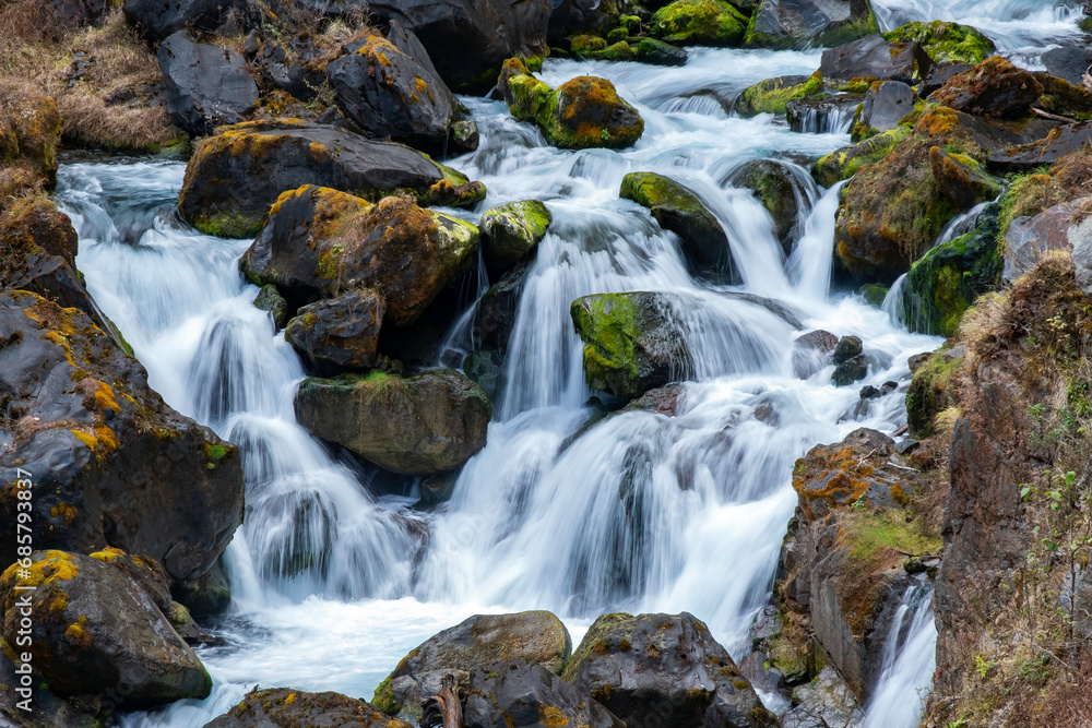 Cascades below Kegon Falls, Nikko National Park near Nikko, Tochigi Prefecture, Japan