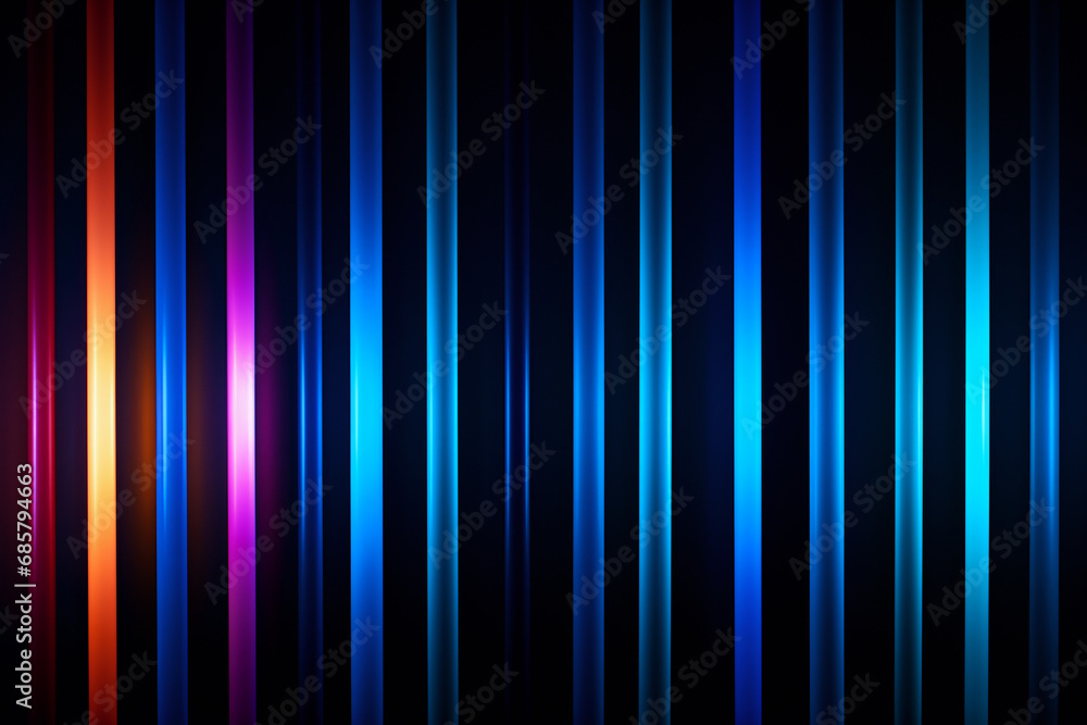 Abstract blue and purple striped background with glow