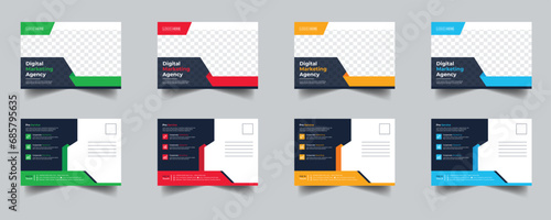 Modern Creative Corporate Post Card Template, Vector Template for Opening Invitation Editable, Professional Business Postcard Design, Event Card Design, Invitation Design, Direct Mail EDDM Template