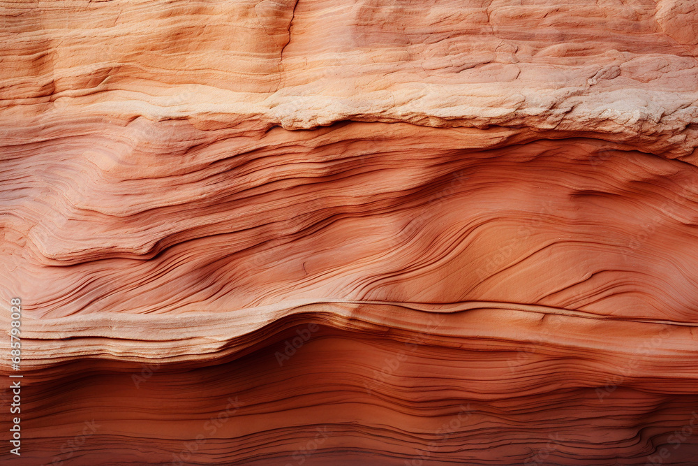Fototapeta premium Striated rock layers in warm earth tones