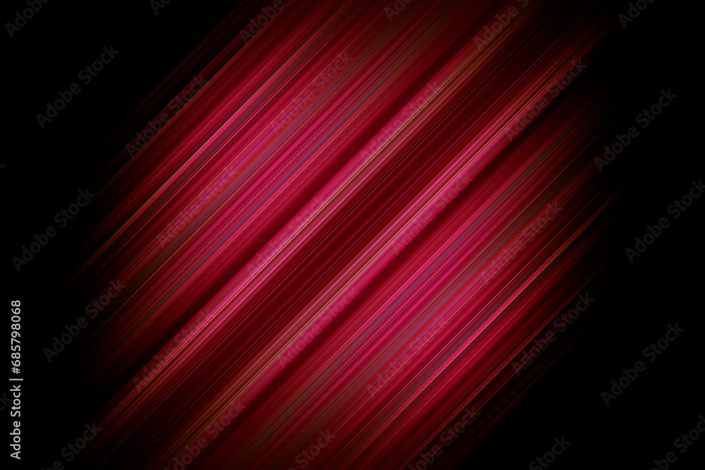 Fototapeta premium Crimson rays on a black background. Smart design for business ads. Abstract, science, futuristic, energy technology concept