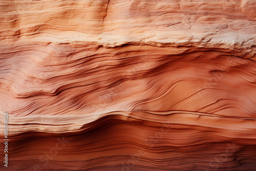 Striated rock layers in warm earth tones