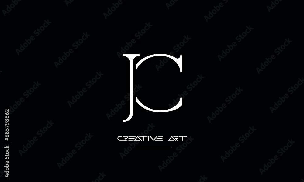 CJ, JC, C, J abstract letters logo monogram CJ, JC, C, J abstract letters logo monogram