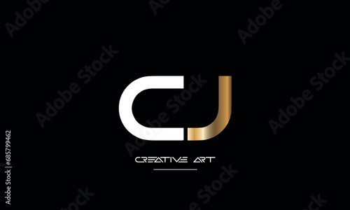 CJ  JC  C  J abstract letters logo monogram