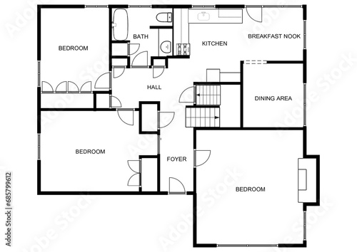 Floor plan house 3d House Floor Plan Home space